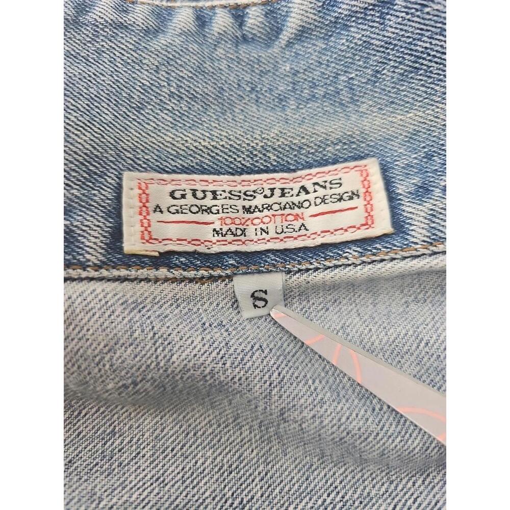 Vintage Guess‎ Denim Jean Trucker Jacket  Small USA Made Type III Style 10807 - Picture 6 of 9